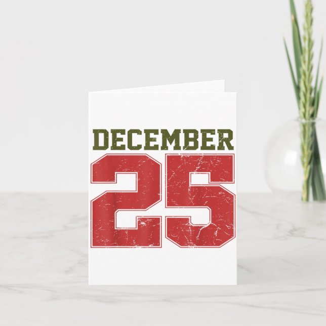 Distressed December 25  Karte (Vorderseite)
