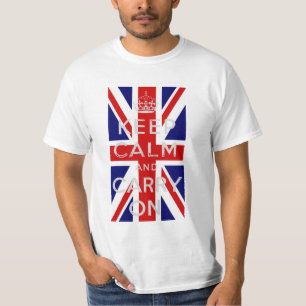 DISTRESSED DESIGN Behalte Calm und Carry auf der b T-Shirt