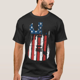 Distressed Gitarre Vintage Player Rock Roll Musik  T-Shirt