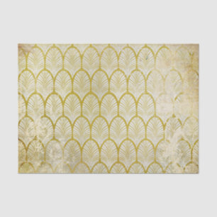 Distressed Gold Geometric Art Deco Seidenpapier