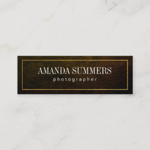Distressed Gold Rand Mini Visitenkarte