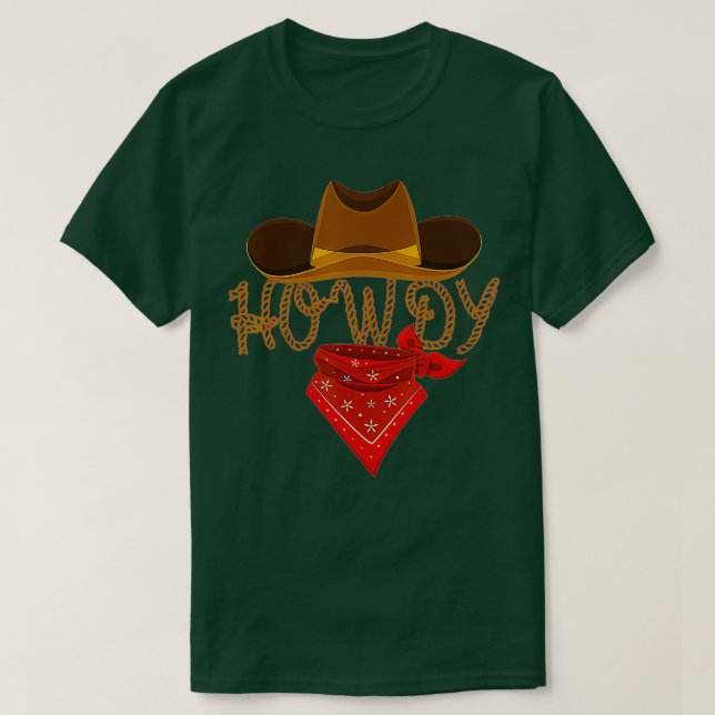 Distressed Howdy Cowboy T-Shirt (Design vorne)