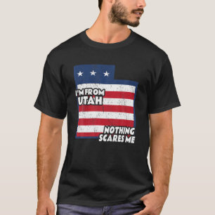 Distressed I’m From Utah Home State UT Nothing Sca T-Shirt