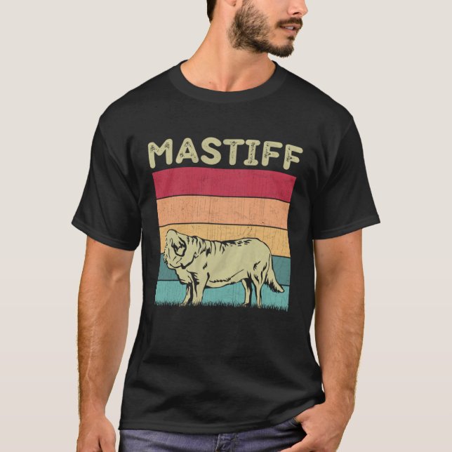 Distressed Mastiff Dog  Boys Girls Retro Mastiff D T-Shirt (Vorderseite)