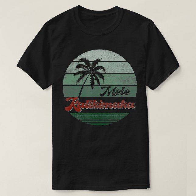 Distressed Mele Kalikimaka Sunset Hawaiian Christm T-Shirt (Design vorne)