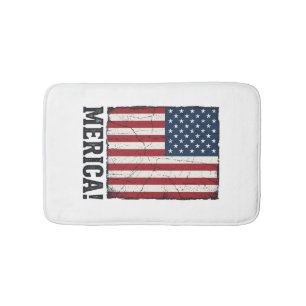 Distressed Merica Flagge Patrioten Vector-Shirt-De Badematte