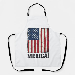 Distressed Merica Flagge Patrioten Vector-Shirt De Schürze