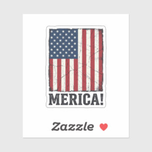 Distressed Merica Flagge Patriotisches Vektor-Shir Aufkleber