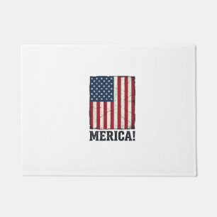 Distressed Merica Flagge Patriotisches Vektor-Shir Fußmatte