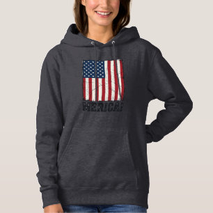Distressed Merica Flagge Patriotisches Vektor-Shir Hoodie
