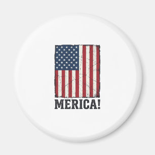 Distressed Merica Flagge Patriotisches Vektor-Shir Magnet