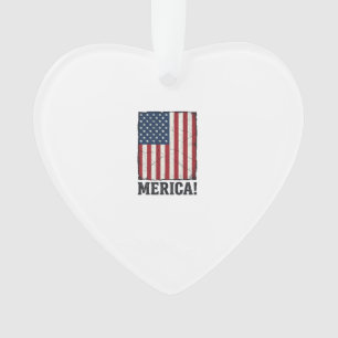 Distressed Merica Flagge Patriotisches Vektor-Shir Ornament