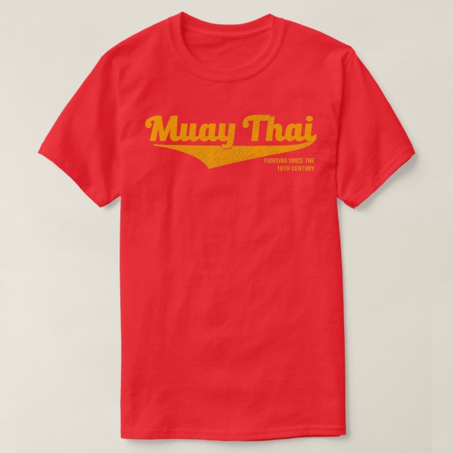 Distressed Muay Thai Kickboxing  MMA BJJ Thailand  T-Shirt (Design vorne)