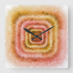 Distressed Quadratische Wanduhr