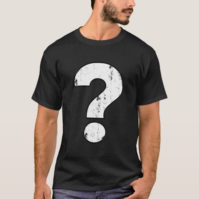 Distressed Question Mark T-Shirt (Vorderseite)