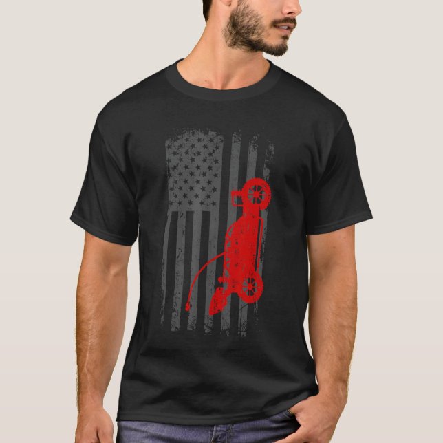Distressed RC Car American Flag Racing Racers retr T-Shirt (Vorderseite)