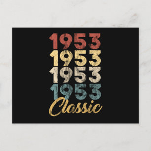 Distressed Retro Classic Geboren 1952 66. Feiertagspostkarte