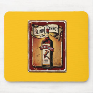 Distressed Schild Werbung BLIND PARROT RUM Mousepad
