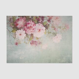 Distressed Shabby Chic Blumen am Rand Seidenpapier