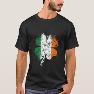Distressed Shamrock Irisches Flagge St. Patricks T T-Shirt