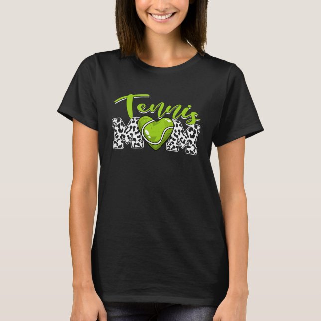 Distressed Tennis Heart Tennis Mom Mother s Day T-Shirt (Vorderseite)