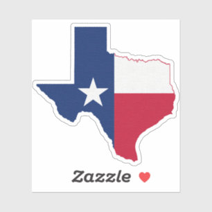 Distressed Texas Flag Shape To Customize Aufkleber