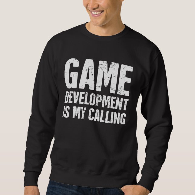Distressed  Video Game Developer Indie Game Develo Sweatshirt (Vorderseite)