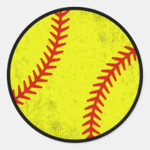 Distressed Vintage Softball Graphic Design