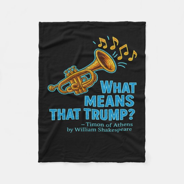 Distressed What Means Trump Timon Athens Shakespea Fleecedecke (Vorderseite)