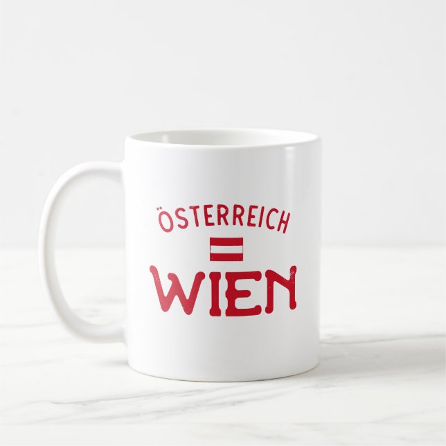 Distressed Wien Österreich (Wien Österreich) Kaffeetasse (Links)