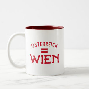 Distressed Wien Österreich (Wien Österreich) Zweifarbige Tasse