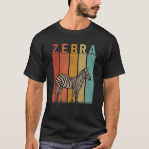 Distressed Zebra Men Women Kid Cute Zebra Retro T-Shirt