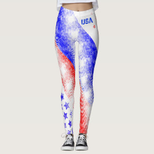 DISTRESSEE US FLAGGE USA LEGGINGS