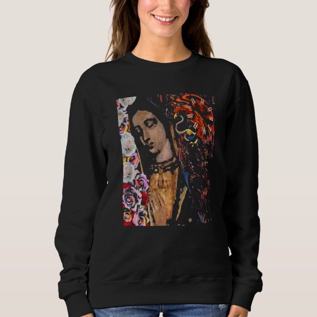 Distresses Bong Bones Guadalupana Roseate Aztec Ea Sweatshirt (Vorderseite)