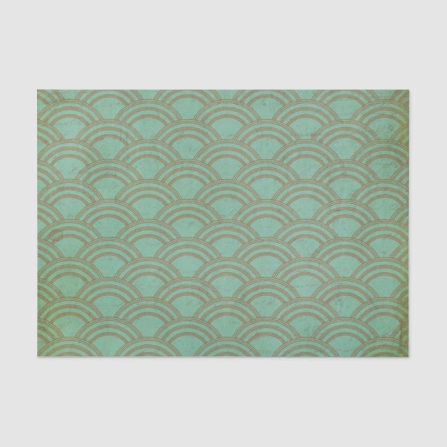 Distressive geometrische Retro Seidenpapier (Vorderseite)