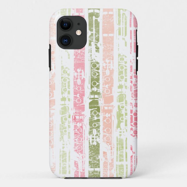 Distressive Klarinette Case-Mate iPhone Hülle (Rückseite)
