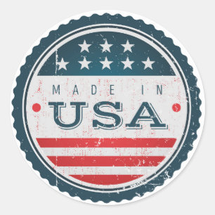 Distressive Made in USA Sticker