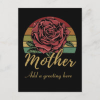 Distressive Retro Sunset Rote Rose Mutter