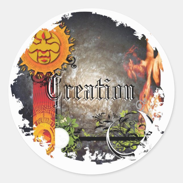 Distressive Round Stickers (Vorderseite)