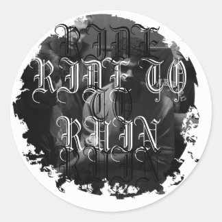 Distressive Round Stickers