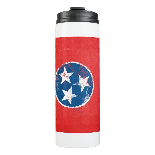 Distressive Tennessee-Flagge Thermosbecher (Vorderseite)