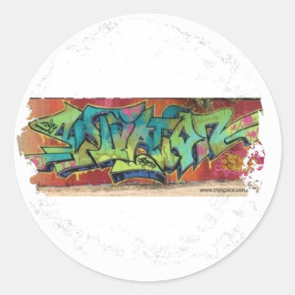 Distrestierte Round-Stickers - individuell angepas Runder Aufkleber