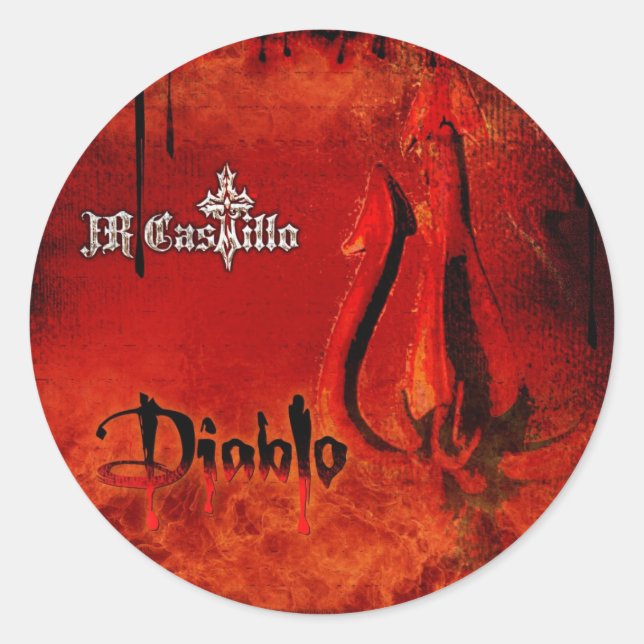 Distrestierte Round-Stickers - individuell angepas Runder Aufkleber (Vorderseite)