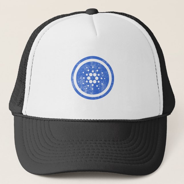 Distrestierter Cardano - nur Coin-Logo - Tucker-Hu Truckerkappe (Vorderseite)