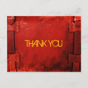 Distrestierter Leder Briefkasten Danke Postcard Postkarte
