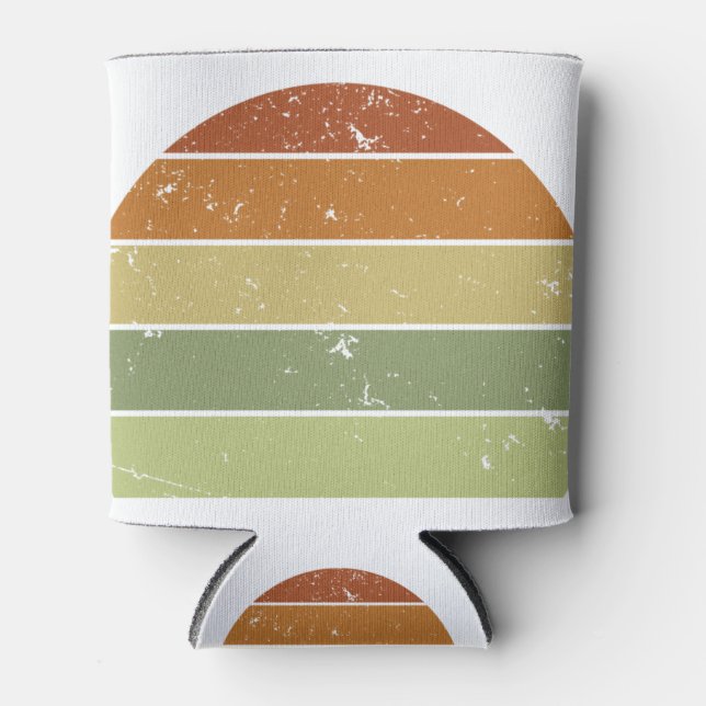 Distrestierter Retro-Sonnenuntergang Dosenkühler (Vorderseite)