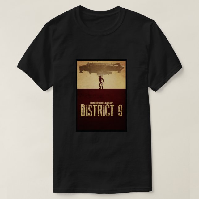 DISTRICT 9 - Minimale Silhouette Design Classic T-Shirt (Design vorne)