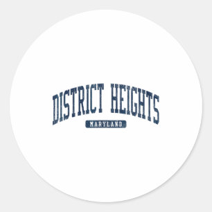 District Heights Maryland Md Hochschule Universitä Runder Aufkleber