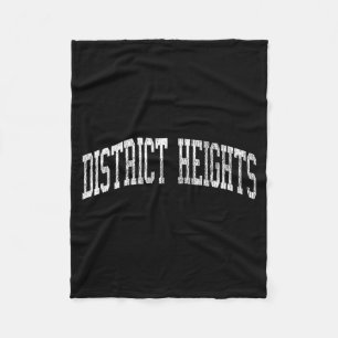 District Heights Maryland Md Vintage Athletik Spor Fleecedecke