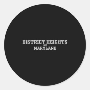 District Heights Maryland Runder Aufkleber